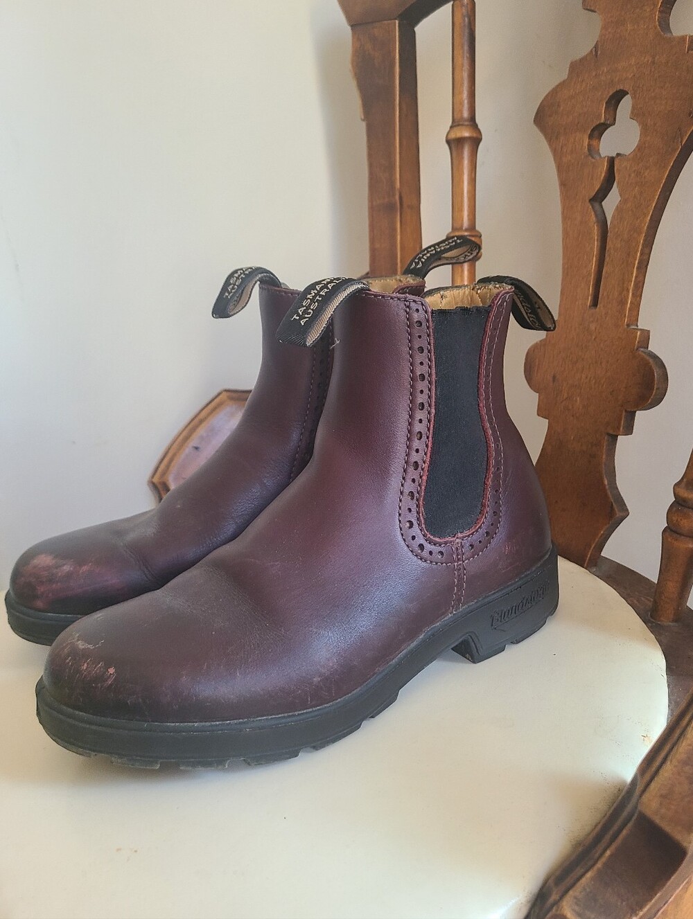 Burgundy Leather Blundstone Boots 1352 - Picture 2 of 4
